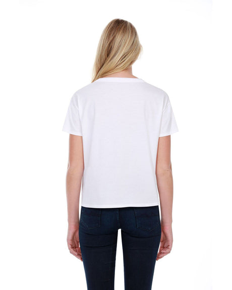 StarTee Ladies' 3.5 oz., 100% Cotton Raw-Neck Boxy T-Shirt StarTee