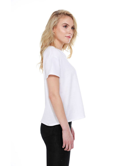 StarTee Ladies' 3.5 oz., 100% Cotton Raw-Neck Boxy T-Shirt StarTee