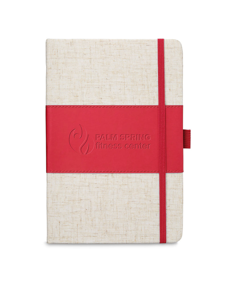 Prime Line Soft Cover Pu And Heathered Fabric Journal