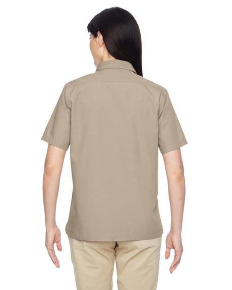 Harriton Ladies' Advantage Snap Closure Short-Sleeve Shirt Harriton