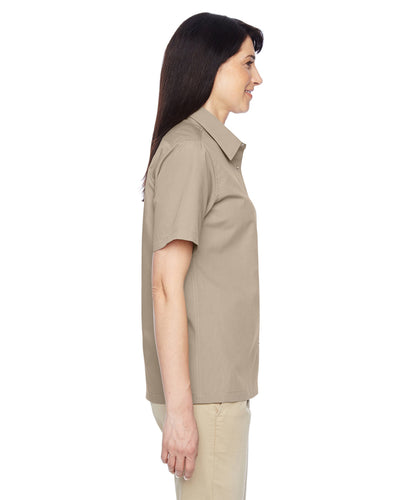 Harriton Ladies' Advantage Snap Closure Short-Sleeve Shirt
