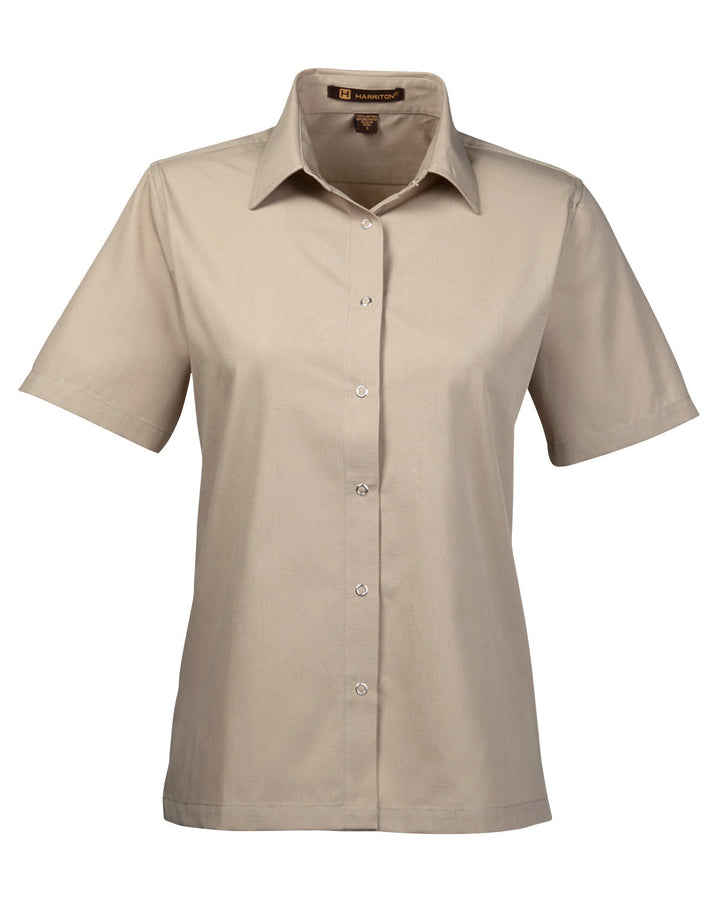Harriton Ladies' Advantage Snap Closure Short-Sleeve Shirt Harriton
