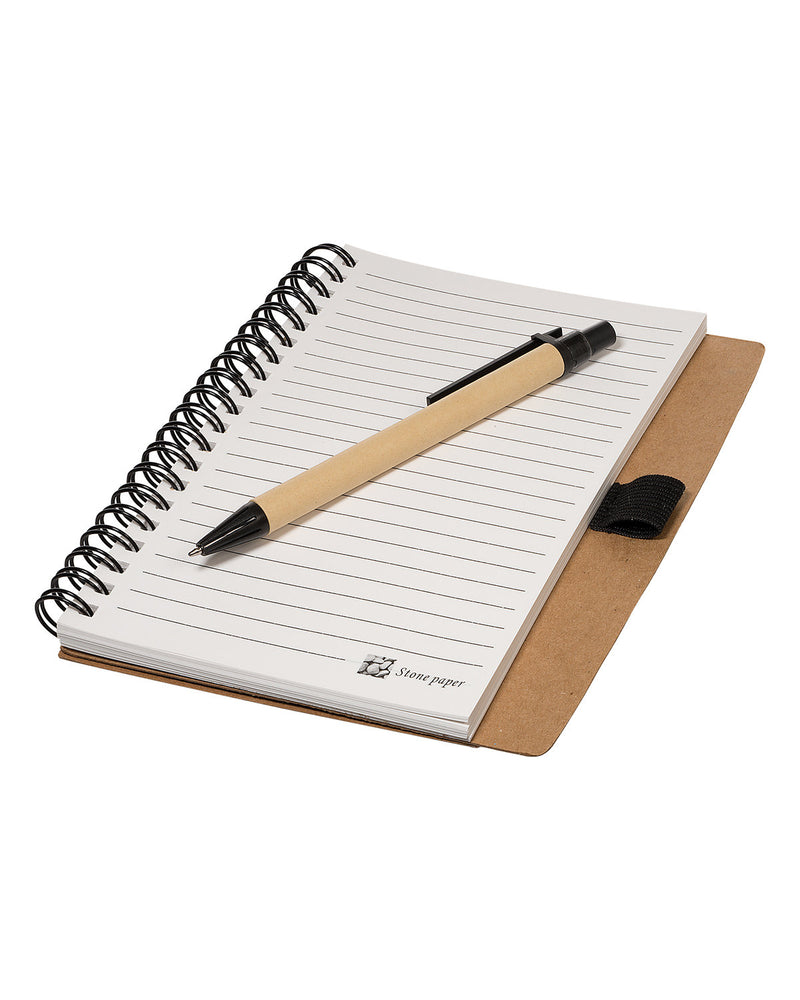 Prime Line Stone paper Spiral Notebook with Pen Combo