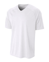 A4 Youth Polyester V-Neck Strike Jersey with Contrast Sleeves A4