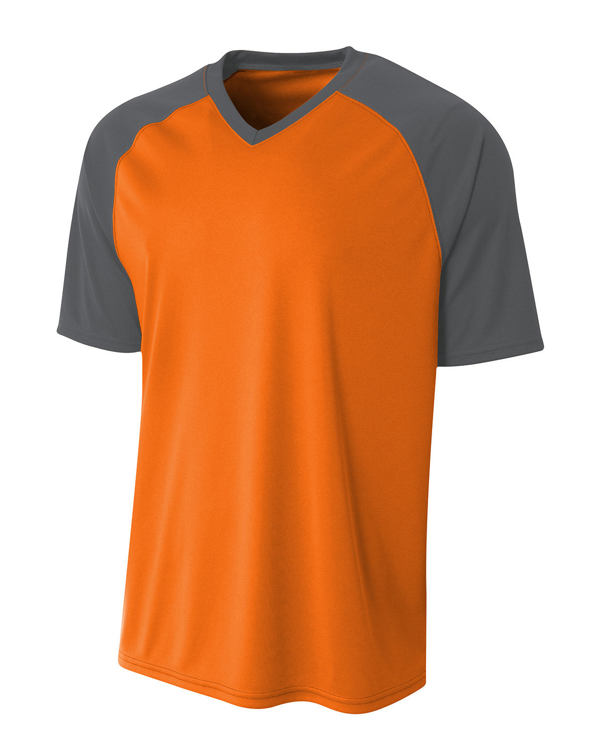 A4 Youth Polyester V-Neck Strike Jersey with Contrast Sleeves A4