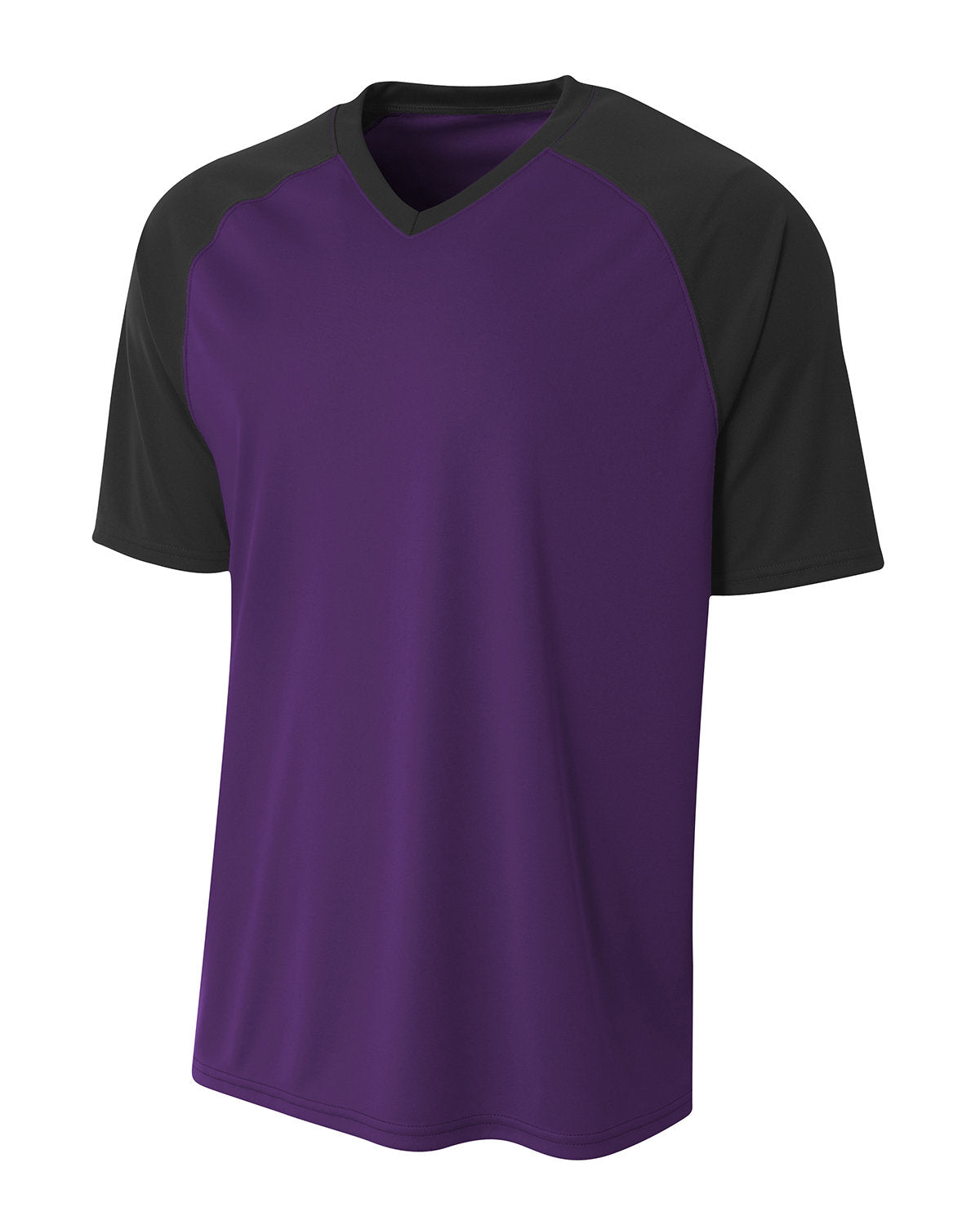 A4 Youth Polyester V-Neck Strike Jersey with Contrast Sleeves A4