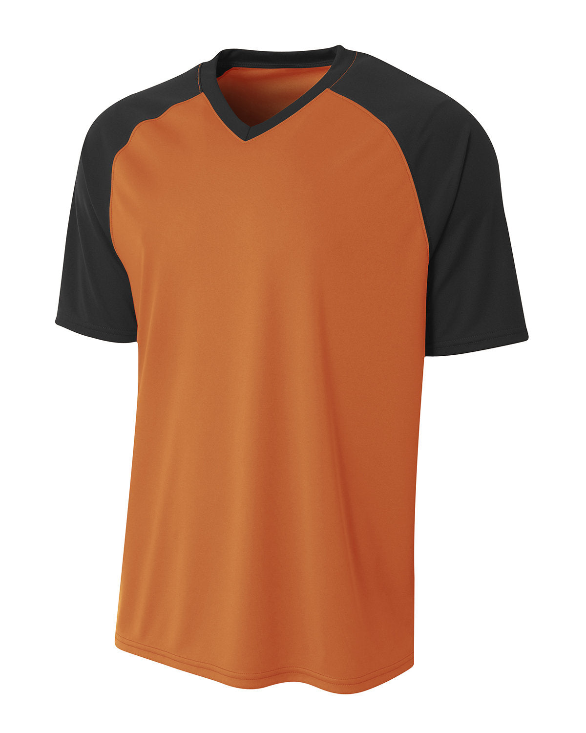 A4 Youth Polyester V-Neck Strike Jersey with Contrast Sleeves A4