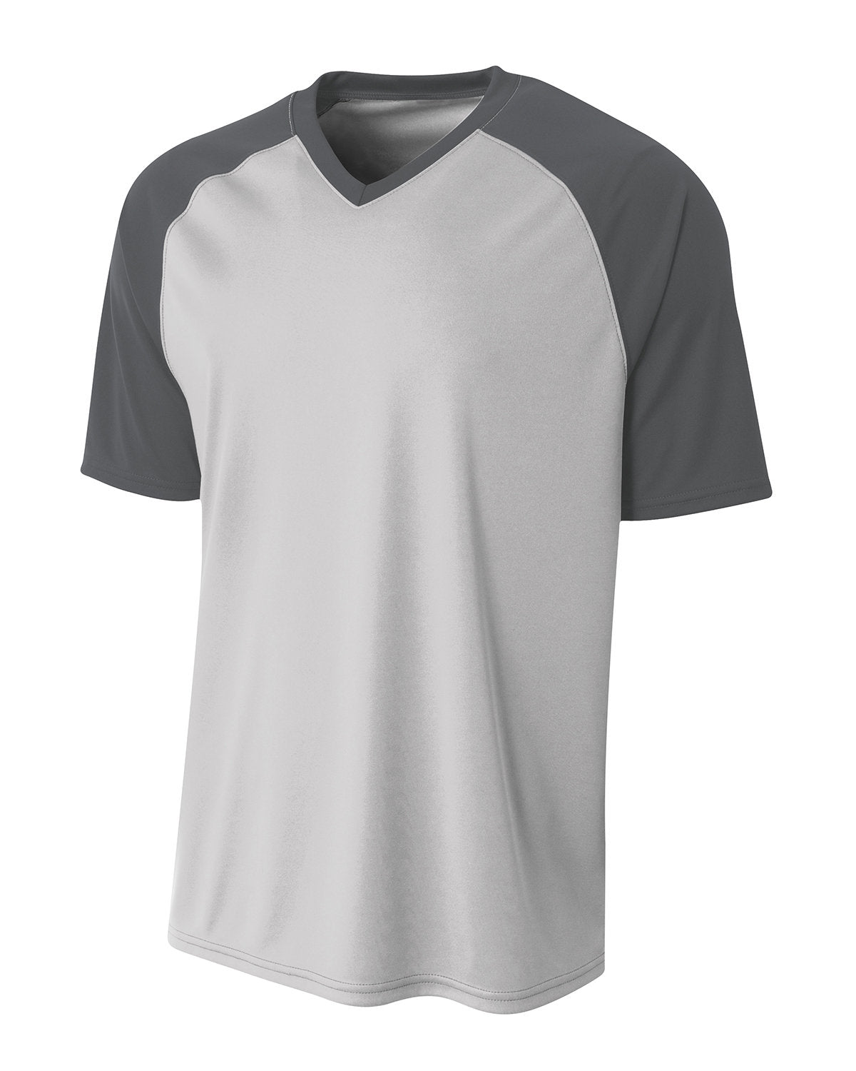 A4 Youth Polyester V-Neck Strike Jersey with Contrast Sleeves A4