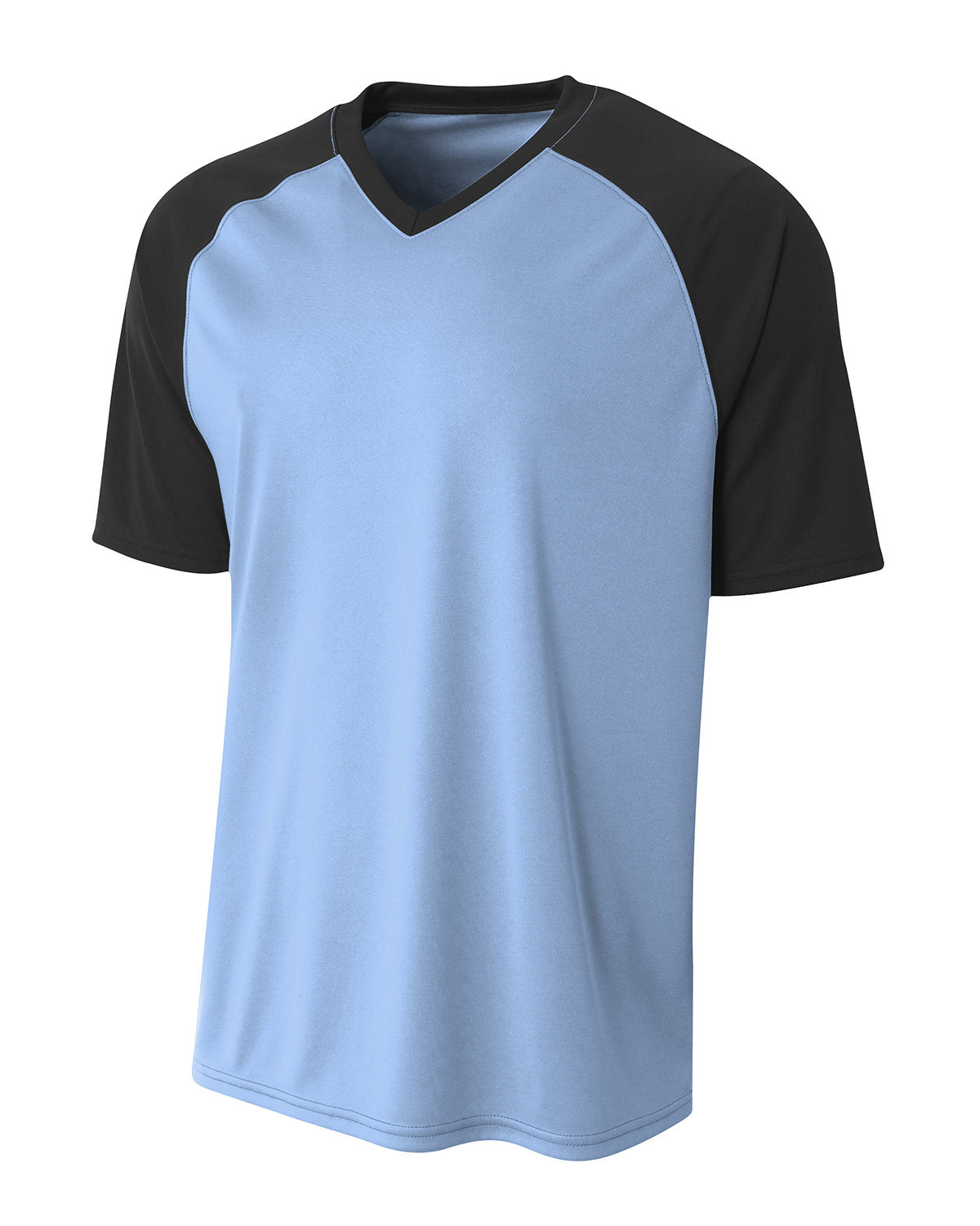 A4 Youth Polyester V-Neck Strike Jersey with Contrast Sleeves A4