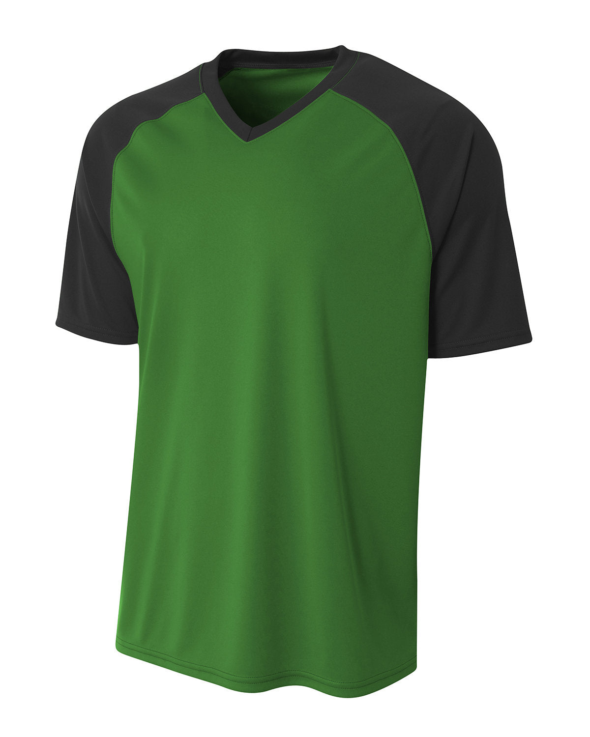A4 Youth Polyester V-Neck Strike Jersey with Contrast Sleeves A4