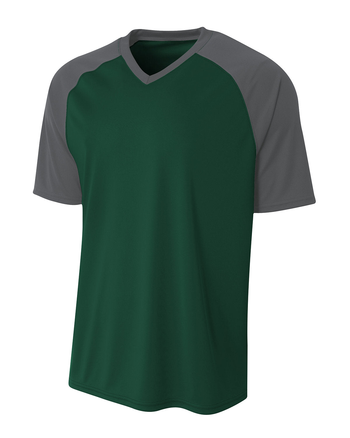 A4 Youth Polyester V-Neck Strike Jersey with Contrast Sleeves A4