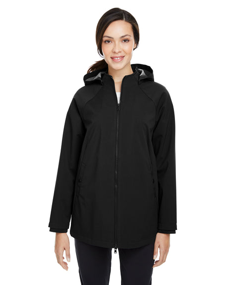 North End Ladies' City Hybrid Soft Shell Hooded Jacket North End