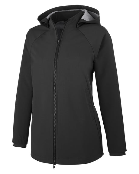 North End Ladies' City Hybrid Soft Shell Hooded Jacket North End