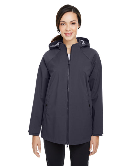 North End Ladies' City Hybrid Soft Shell Hooded Jacket North End