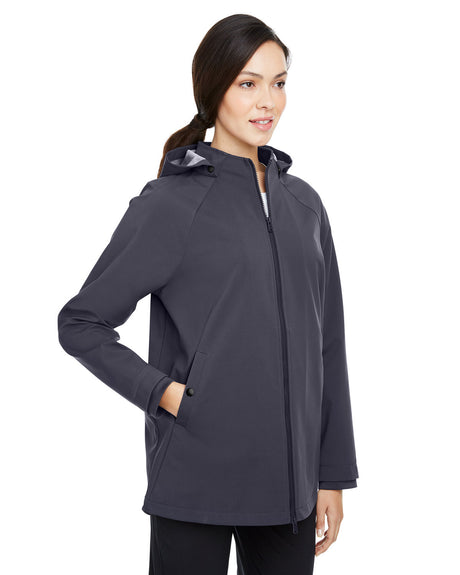 North End Ladies' City Hybrid Soft Shell Hooded Jacket North End