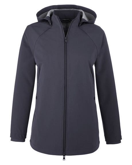 North End Ladies' City Hybrid Soft Shell Hooded Jacket North End