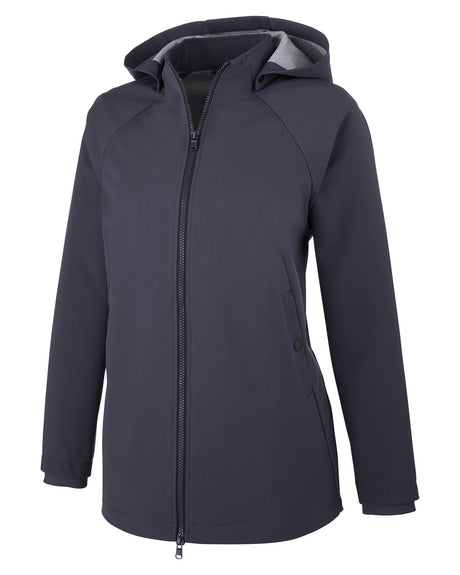 North End Ladies' City Hybrid Soft Shell Hooded Jacket North End