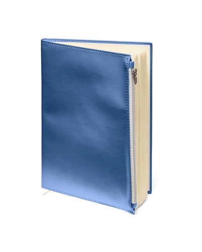 Prime Line Softbound Metallic Foundry Journal With Zipper Pocket