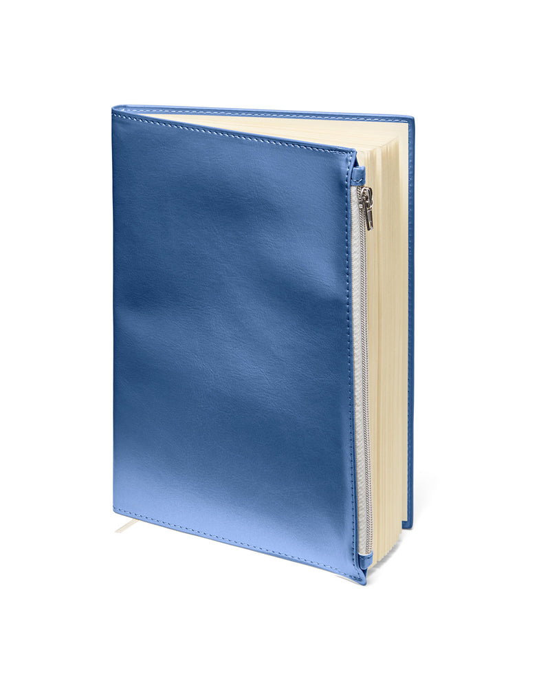 Prime Line Softbound Metallic Foundry Journal With Zipper Pocket