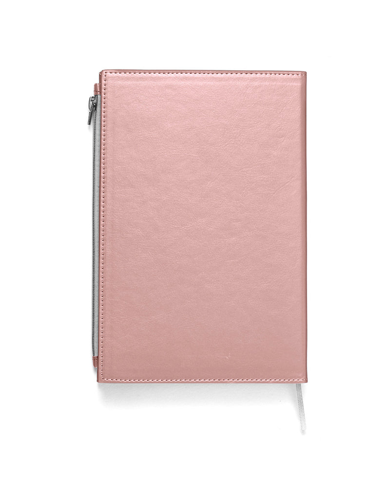 Prime Line Softbound Metallic Foundry Journal With Zipper Pocket