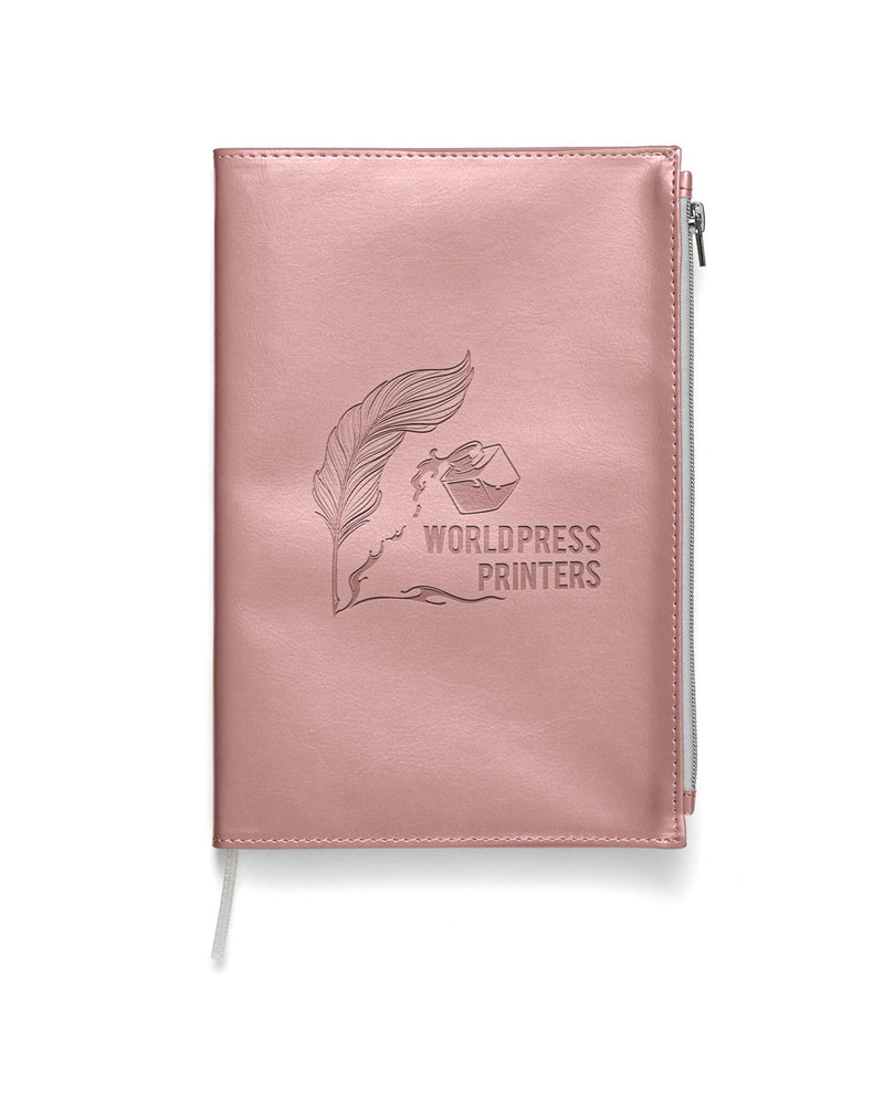 Prime Line Softbound Metallic Foundry Journal With Zipper Pocket