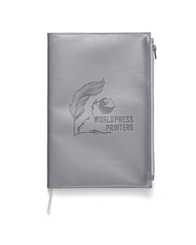 Prime Line Softbound Metallic Foundry Journal With Zipper Pocket