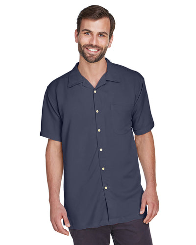 Harriton Men's Bahama Cord Camp Shirt