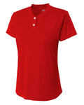A4 Girl's Tek 2-Button Henley Shirt A4