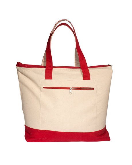 Prime Line Zippered Cotton Boat Tote Prime Line