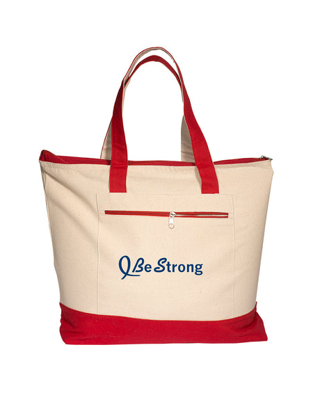 Prime Line Zippered Cotton Boat Tote Prime Line