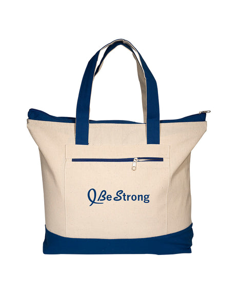 Prime Line Zippered Cotton Boat Tote Prime Line