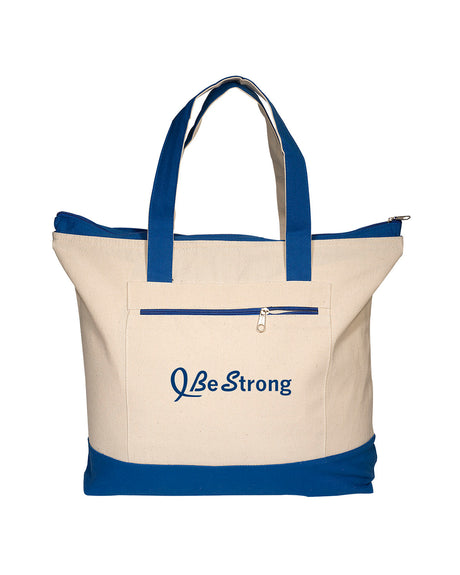 Prime Line Zippered Cotton Boat Tote Prime Line