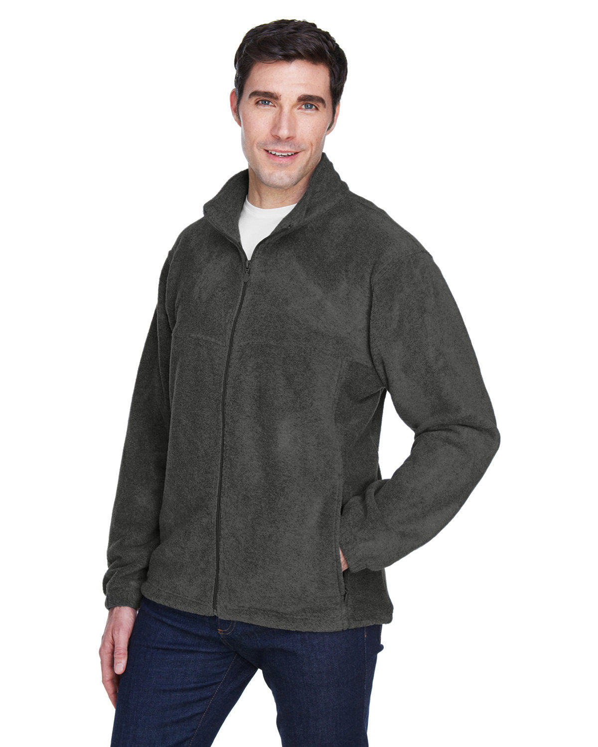 Harriton Men's 8 oz. Full-Zip Fleece Harriton
