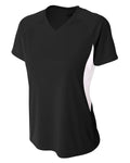 A4 Ladies' Color Block Performance V-Neck T-Shirt A4
