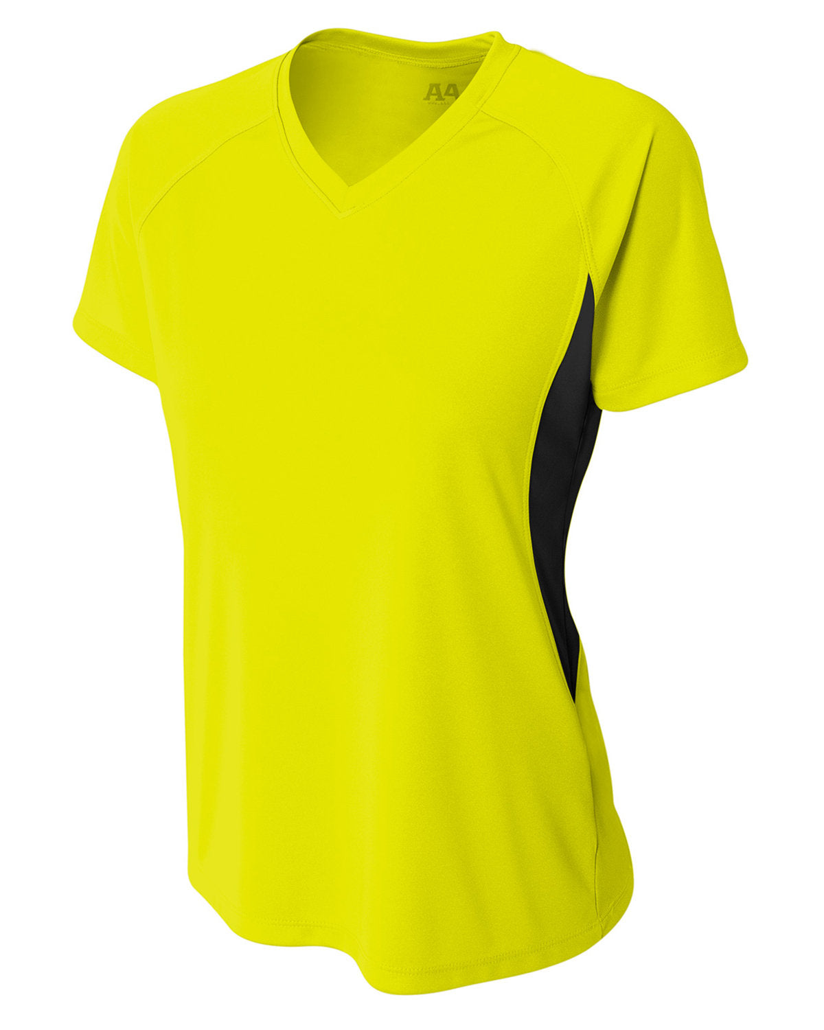 A4 Ladies' Color Block Performance V-Neck T-Shirt A4