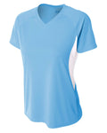 A4 Ladies' Color Block Performance V-Neck T-Shirt A4