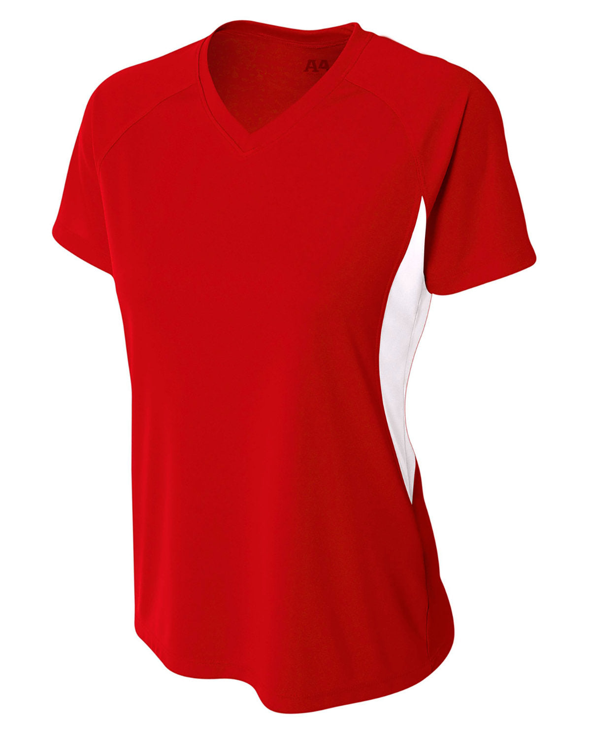 A4 Ladies' Color Block Performance V-Neck T-Shirt A4