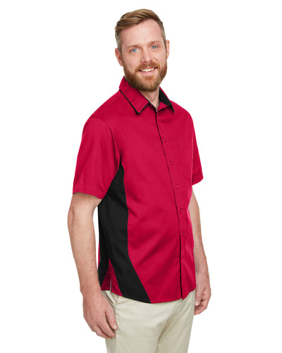 Harriton Men's Tall Flash IL Colorblock Short Sleeve Shirt