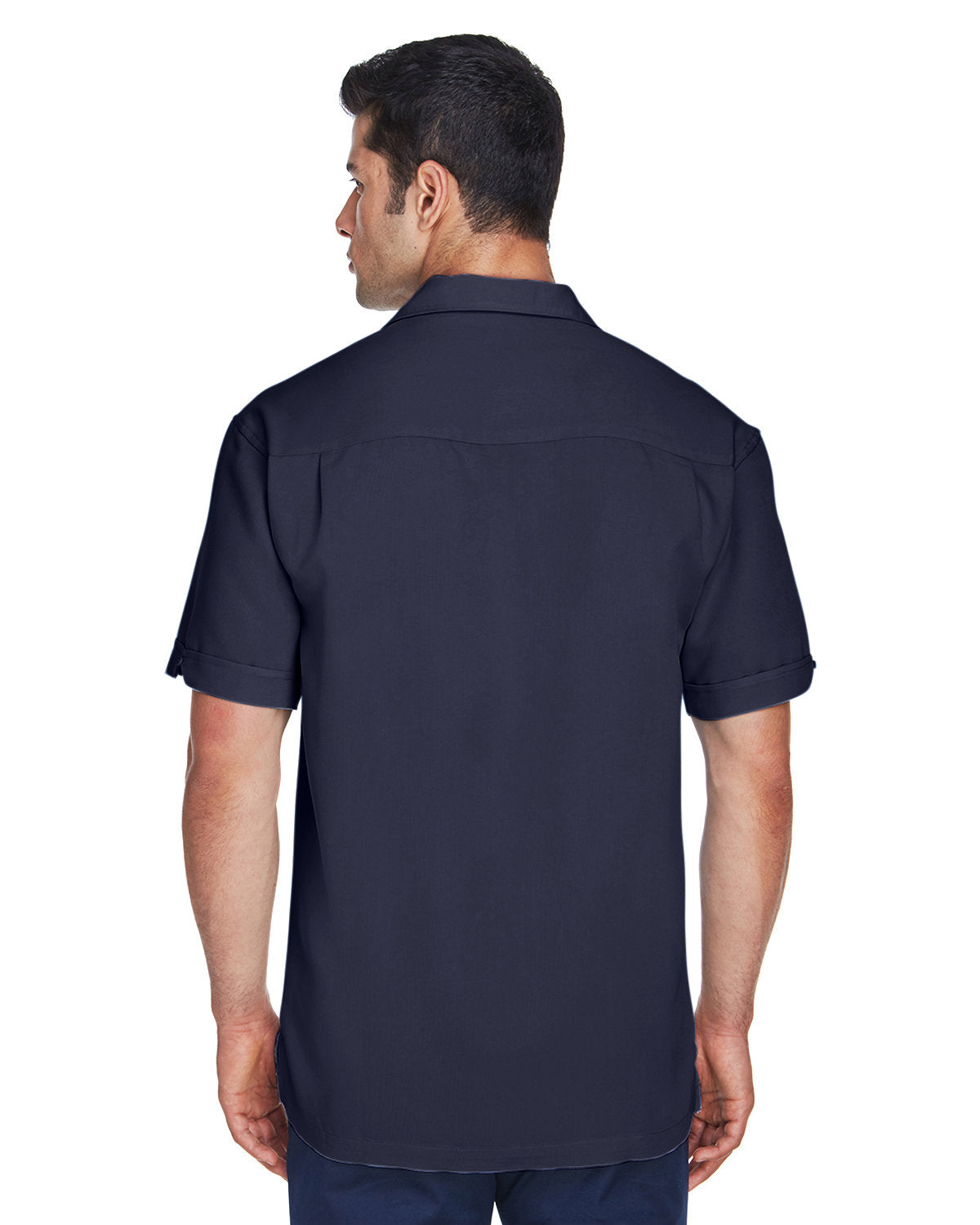 Harriton Men's Two-Tone Camp Shirt Harriton