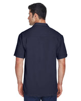 Harriton Men's Two-Tone Camp Shirt Harriton