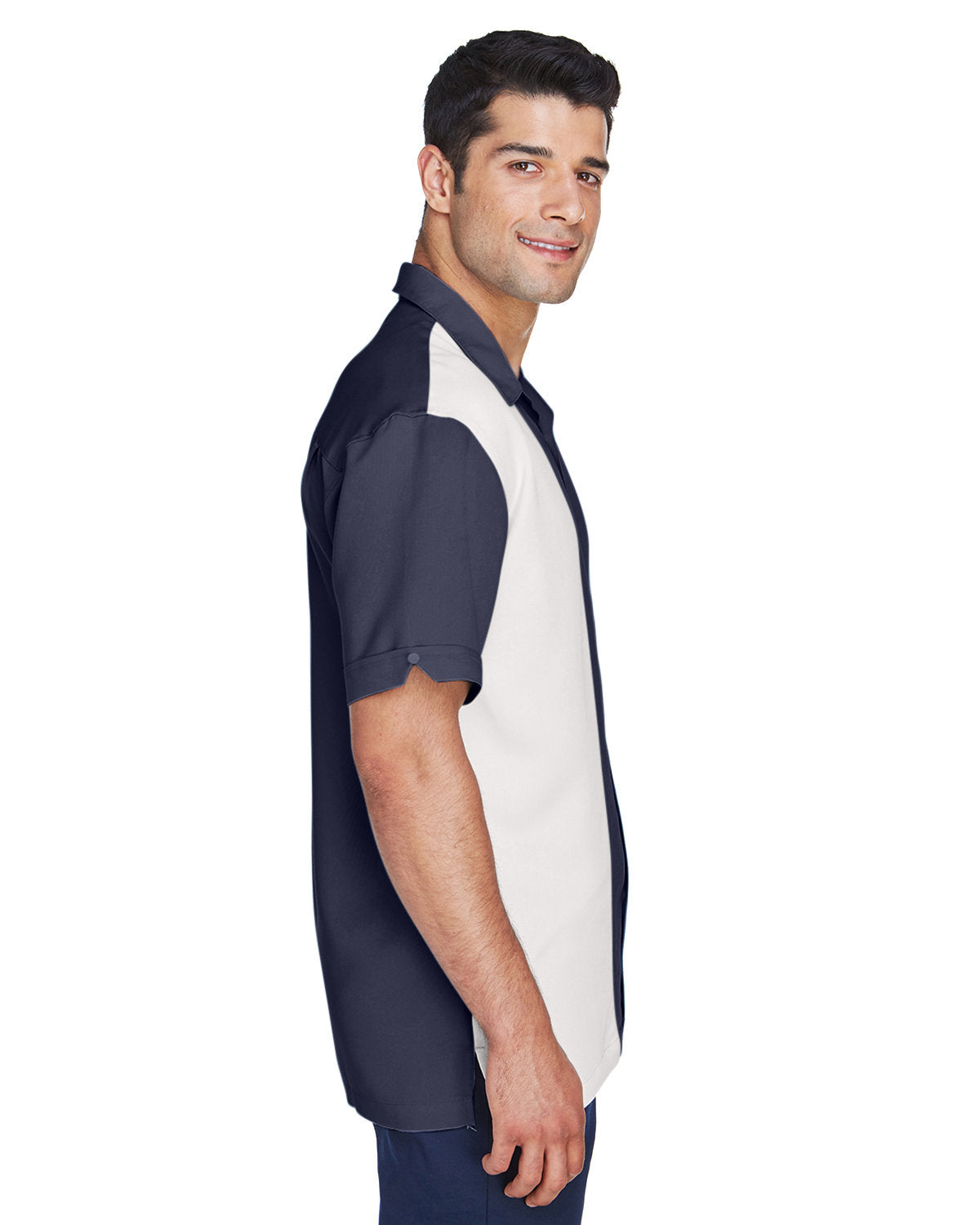 Harriton Men's Two-Tone Camp Shirt Harriton