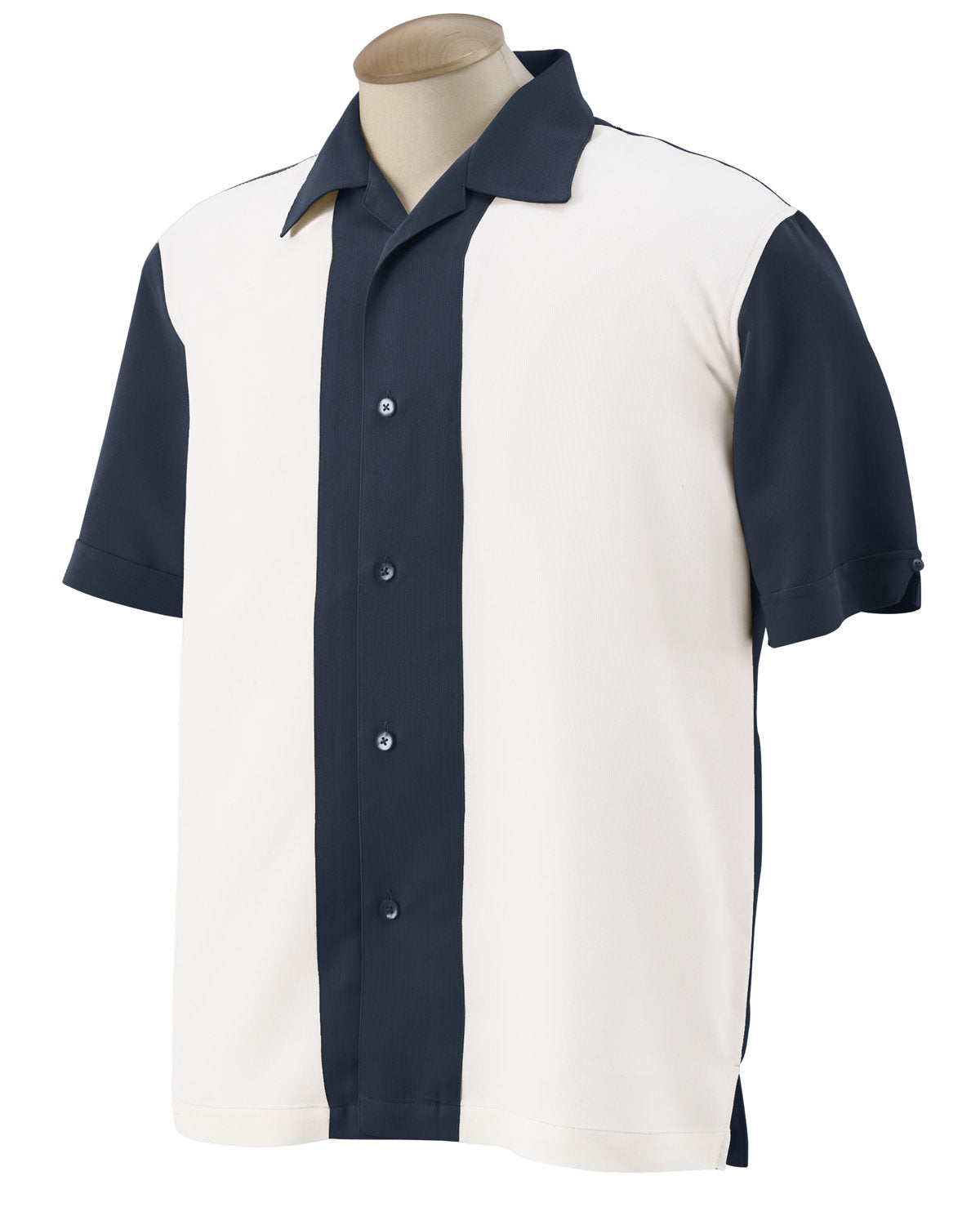 Harriton Men's Two-Tone Camp Shirt Harriton