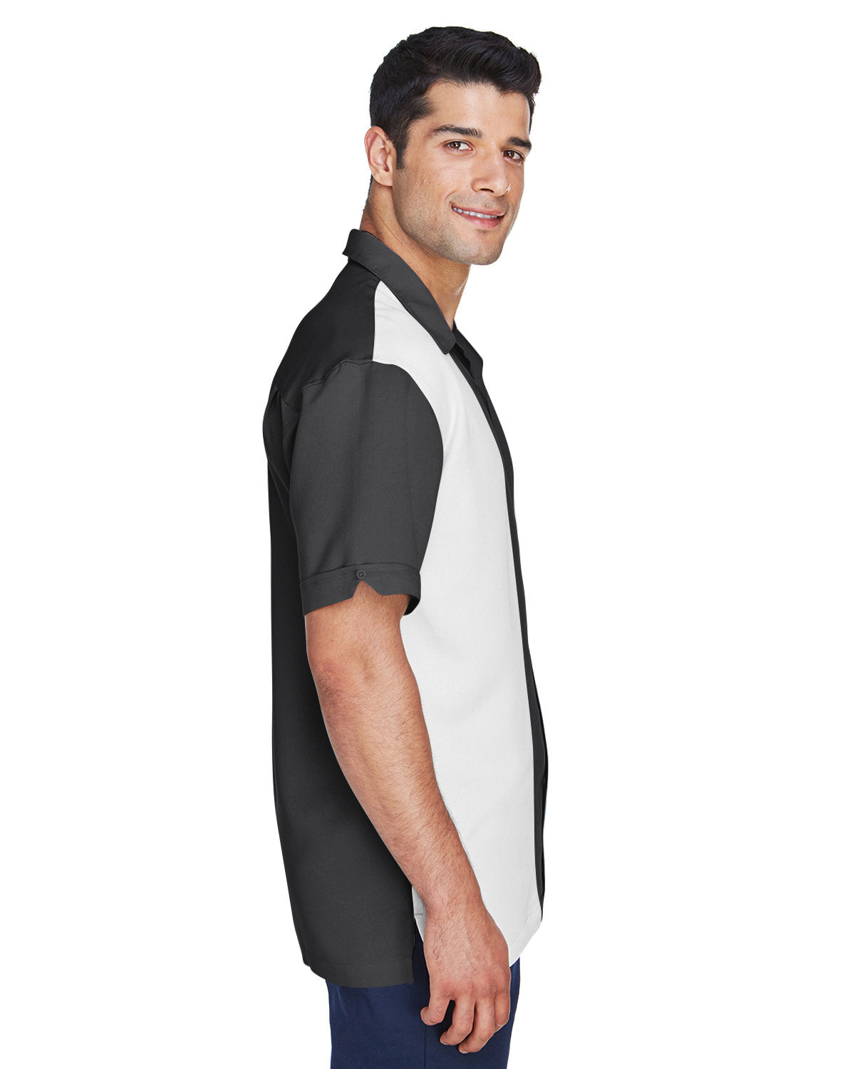 Harriton Men's Two-Tone Camp Shirt Harriton