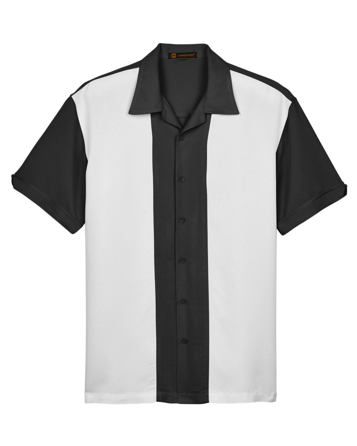 Harriton Men's Two-Tone Camp Shirt Harriton