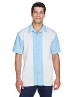 Harriton Men's Two-Tone Camp Shirt Harriton