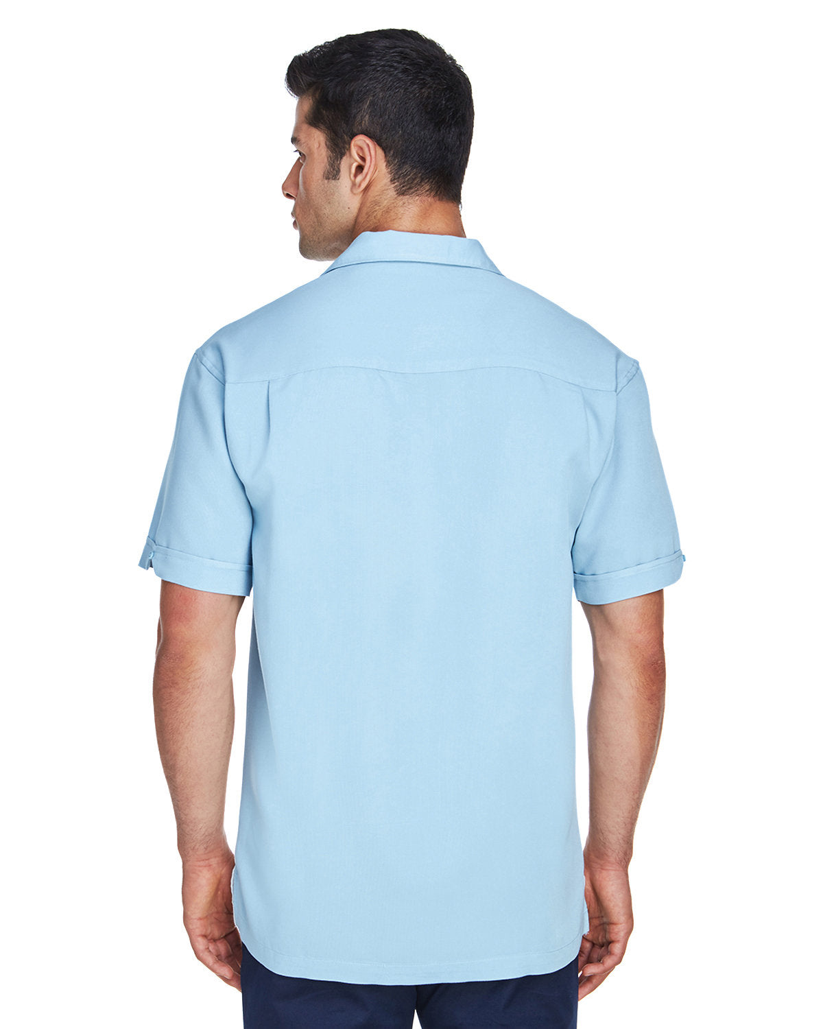 Harriton Men's Two-Tone Camp Shirt Harriton