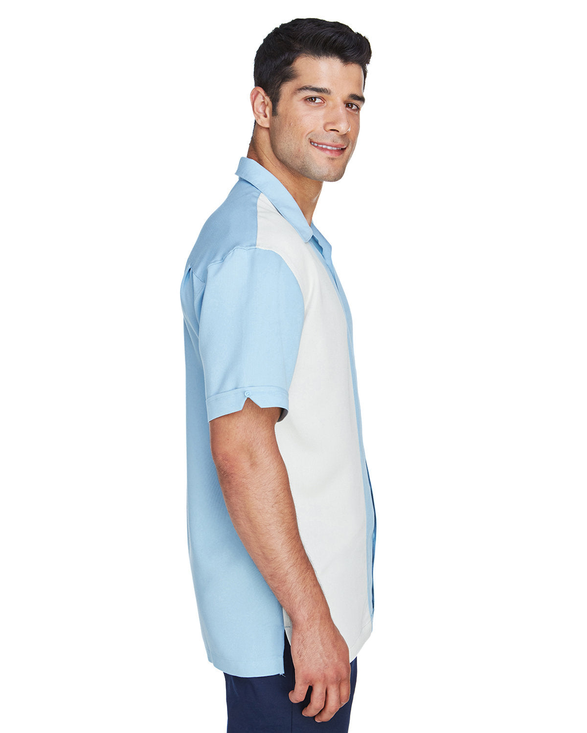 Harriton Men's Two-Tone Camp Shirt Harriton