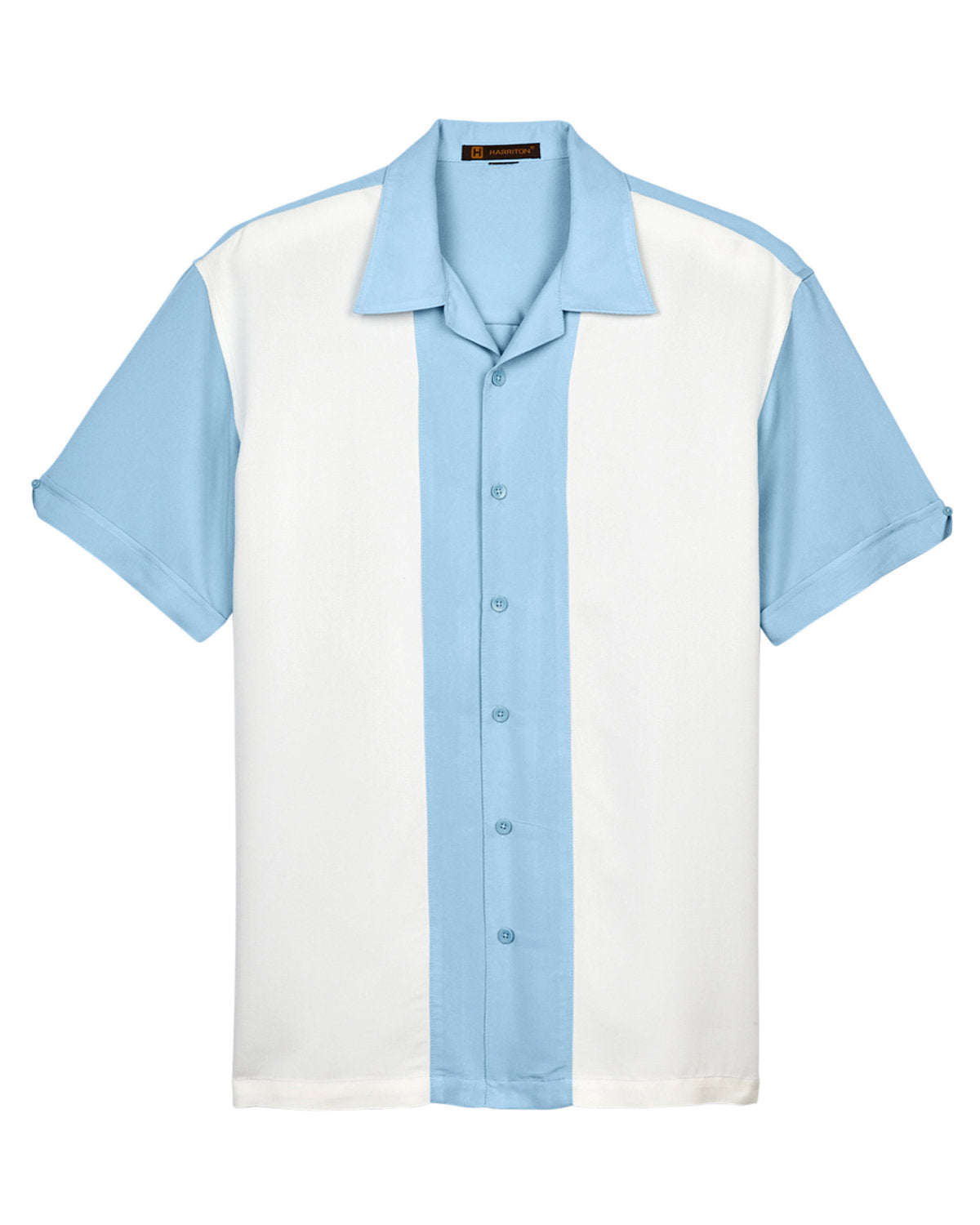 Harriton Men's Two-Tone Camp Shirt Harriton