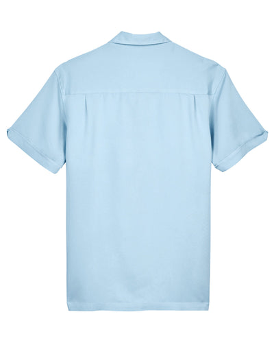 Harriton Men's Two-Tone Camp Shirt