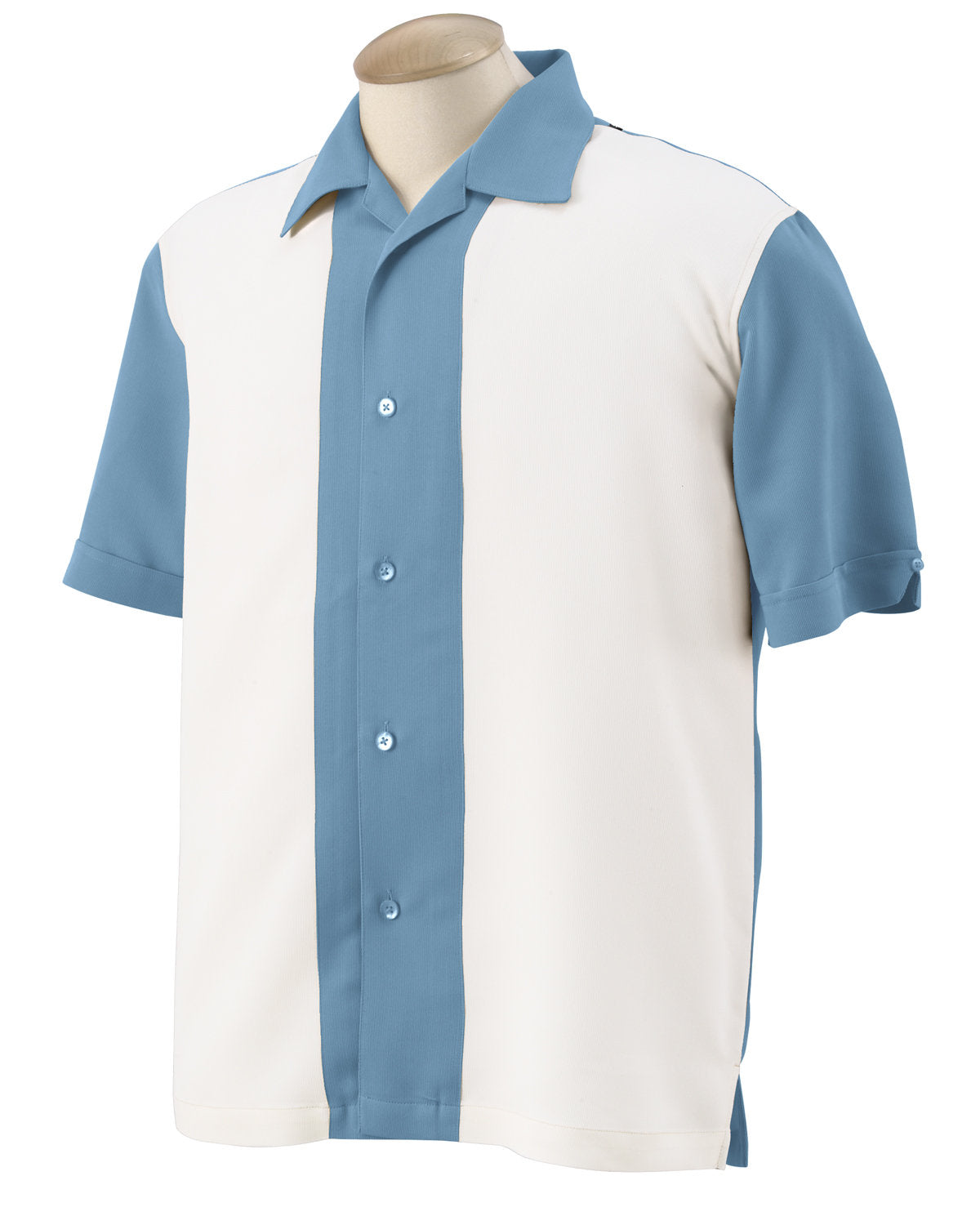 Harriton Men's Two-Tone Camp Shirt Harriton